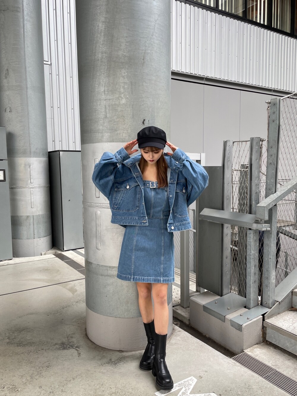 MURUA デニム ワンピース ジャケット セットアップ ショートデニム