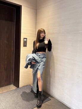 MURUA セットアップ フロントジップタイトジャンスカ[品番：MKSW0028030]｜MURUA