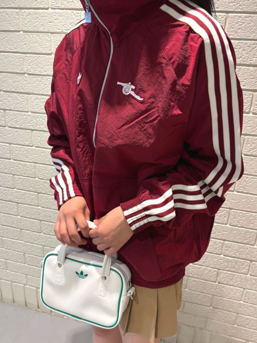 アーセナル テラスアイコン ハーフジップ ジャケット、プリーツ