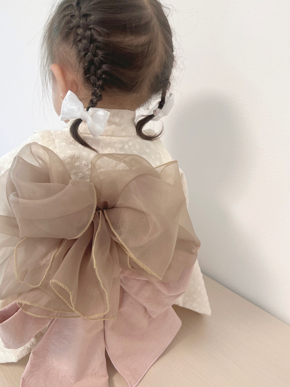 「おしゃれさんと繋がりたい、1歳、女の子コーデ、お祭り、甚平、幼稚園、ハンドメイド、海外系ファッション、プチプラ、淡色女子」｜「Handmadeのアイテム（ママ＆ベビー、ホワイト系）」を使った、chulipo2さん（レディース・153cm）の秋コーディネートの2枚目の写真