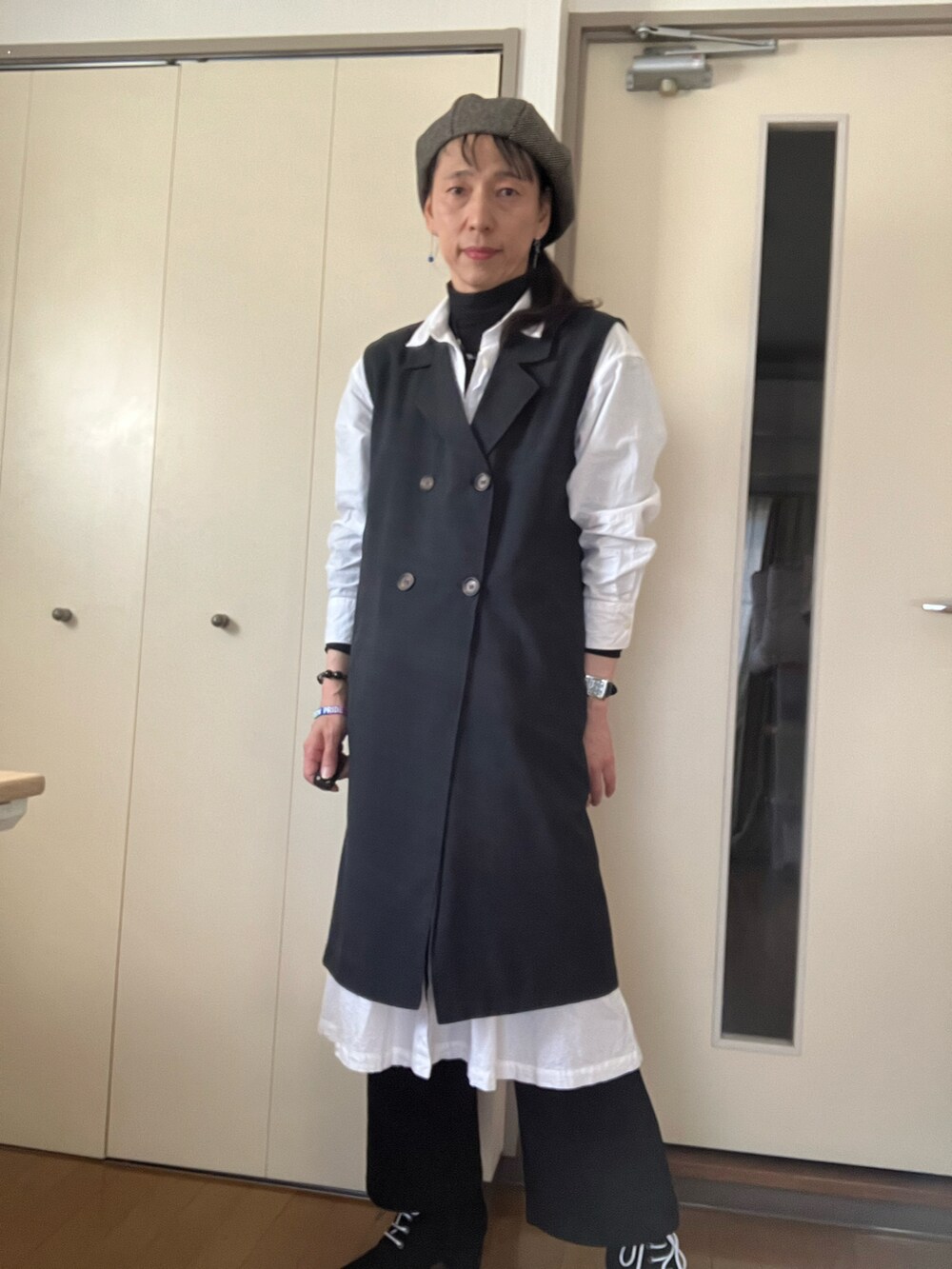 「LGBTQ」｜「amazonのアイテム（キャスケット、シルバー系）」を使った、香(kou)さん（メンズ・170cm）の春コーディネートの3枚目の写真