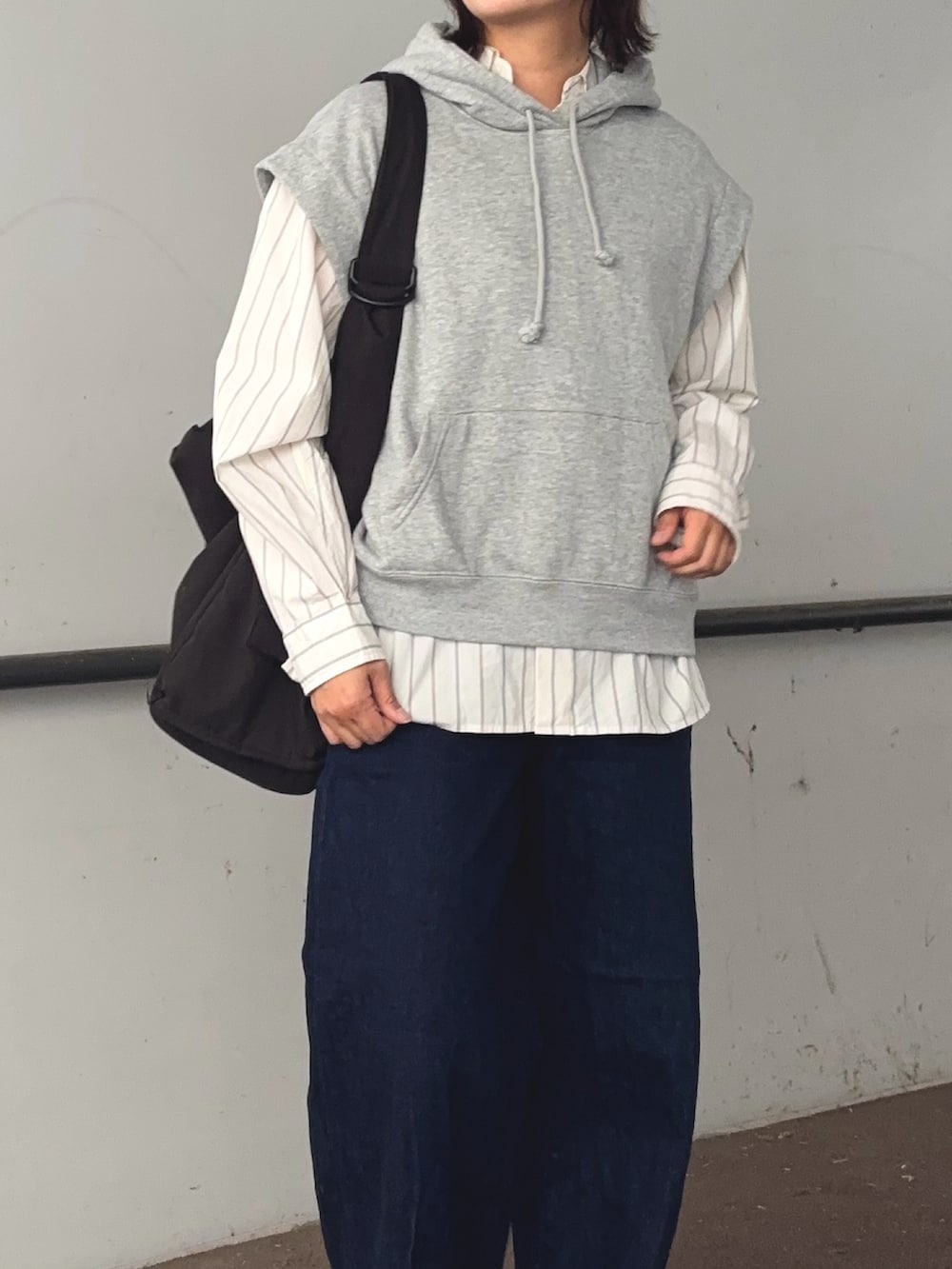 Beams Golf ノースリーブパーカー　ネイビー Beams Golf ノースリーブパーカー ネイビー スウェットを使った