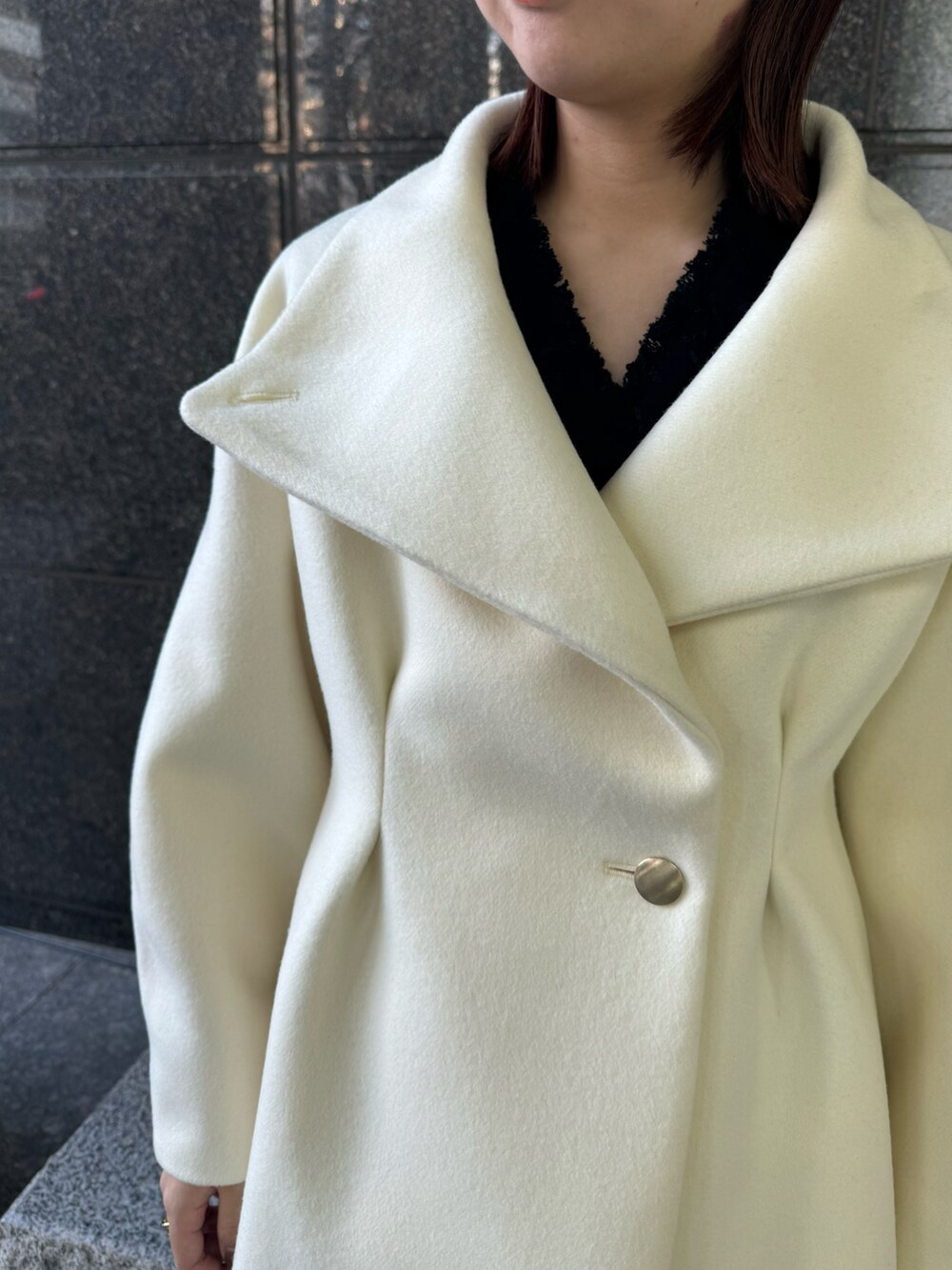 LOULOU WILLOUGHBY ノーカラーウール コート LOULOU WILLOUGHBY ノーカラーウール コート