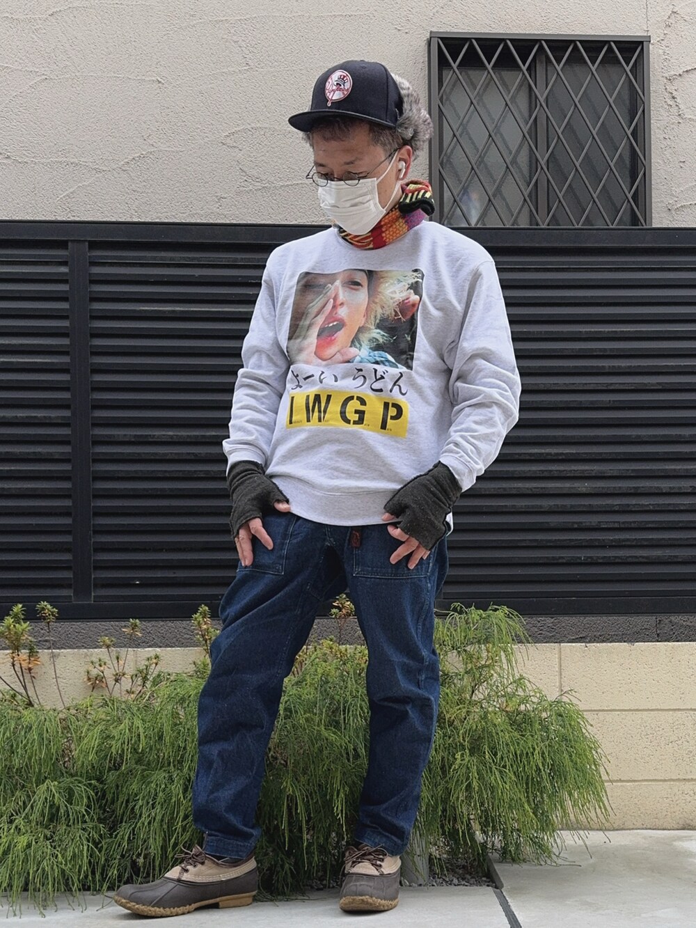「フライトキャップ、冬アウター、お洒落さんとつながりたい、いいね、save、フォローお願いします🤑」｜「LLBean SIGNATUREのアイテム（シューズ、ブラウン系）」を使った、nabapeさん（メンズ・166cm）の冬コーディネートの2枚目の写真