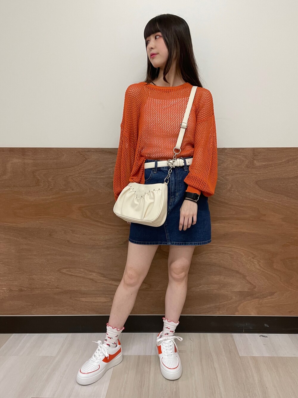 【コーデの主役に♪】HERMES デニムミニスカート ami｜Chicoのデニムスカートを使ったコーディネート - WEAR