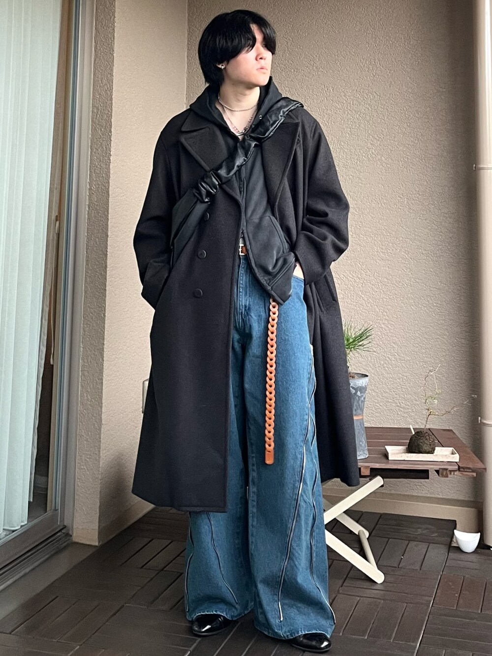 wym ロングコート WYM LIDNM チェスターコート コート SMOOTH HERRINGBONE MAXI
