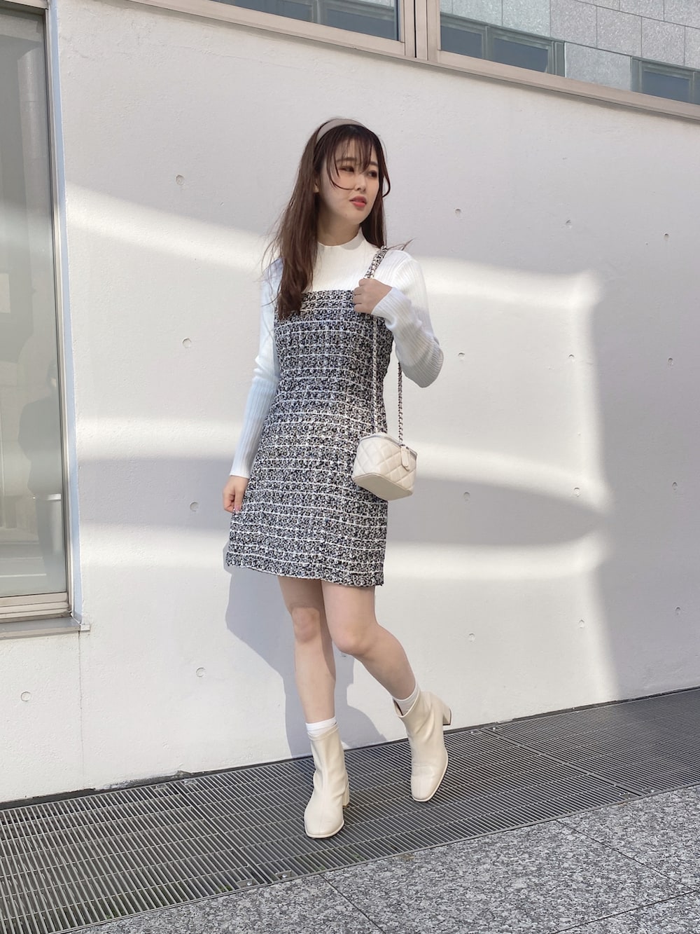 春夏コーデ✨ミニツイードワンピース✨セクシーミニドレス✨女子会✨デート 春夏コーデ✨ミニツイードワンピース✨セクシーミニドレス✨女子会✨デート