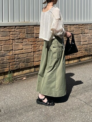 [MODE NORM CORE] テロテロミリタリーポケワンピース モカ L ニコアンド［MODE NORM CORE］ テロテロミリタリーポケ