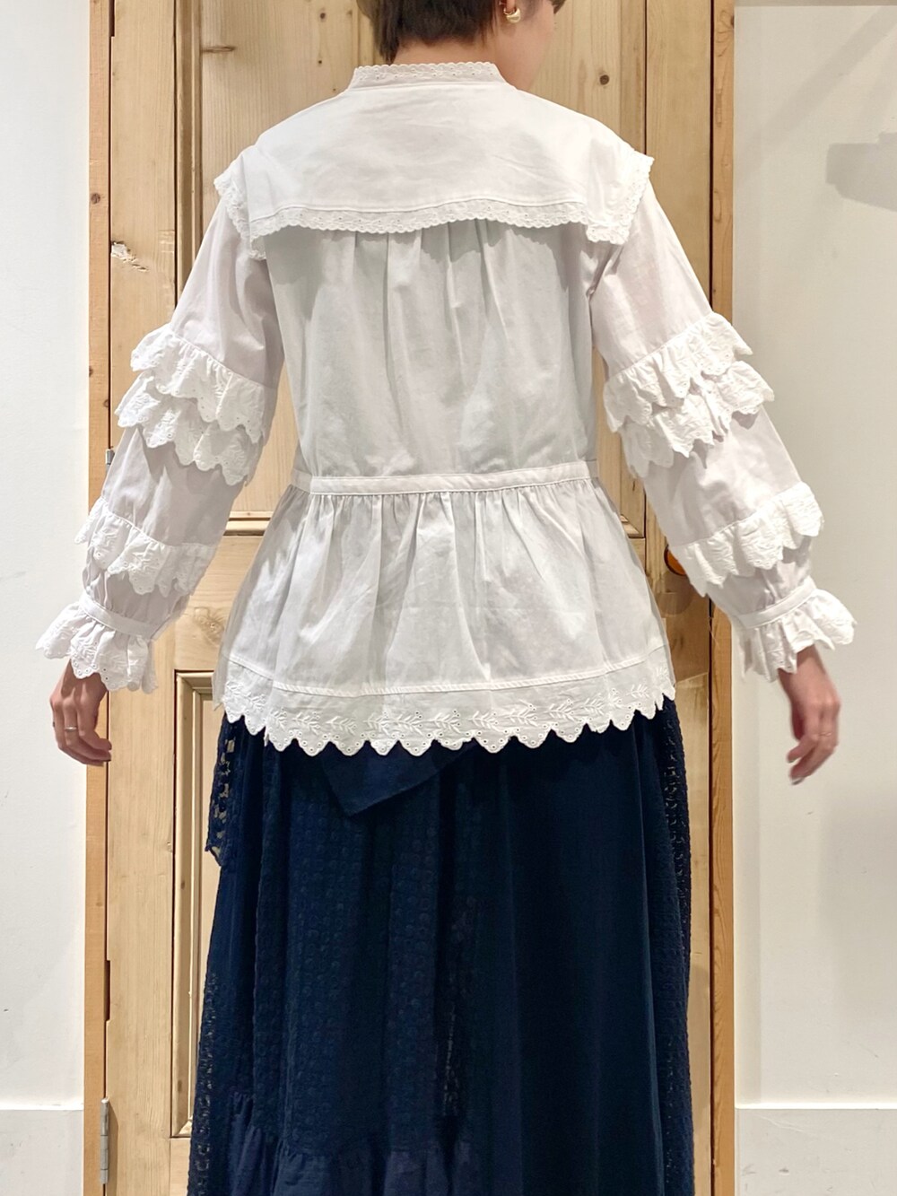 Malle chambre de charme フリルカラー ブラウス chambre de charme 