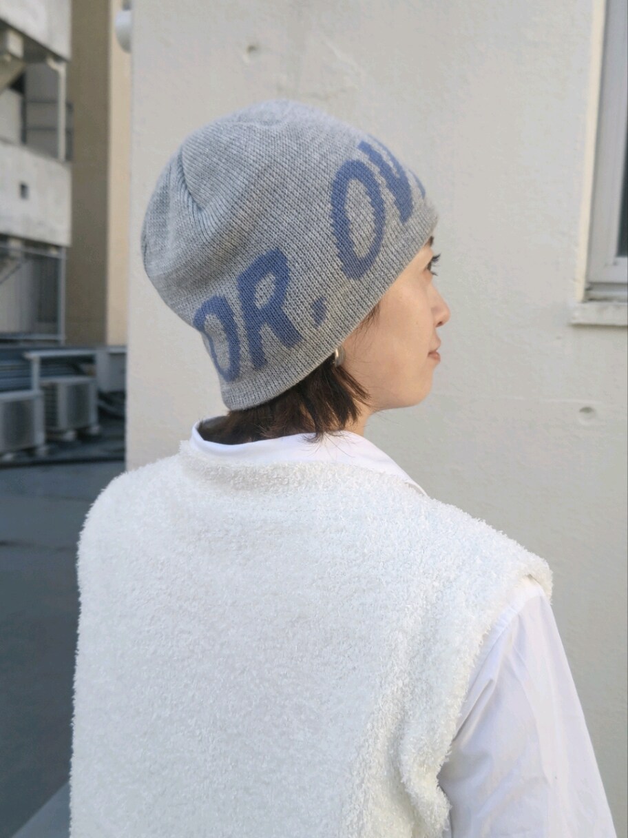 グリーン系のカーゴパンツ、ホワイト系のスニーカー、ホワイト系のベストを着用したレディースの秋コーディネートの2枚目の写真