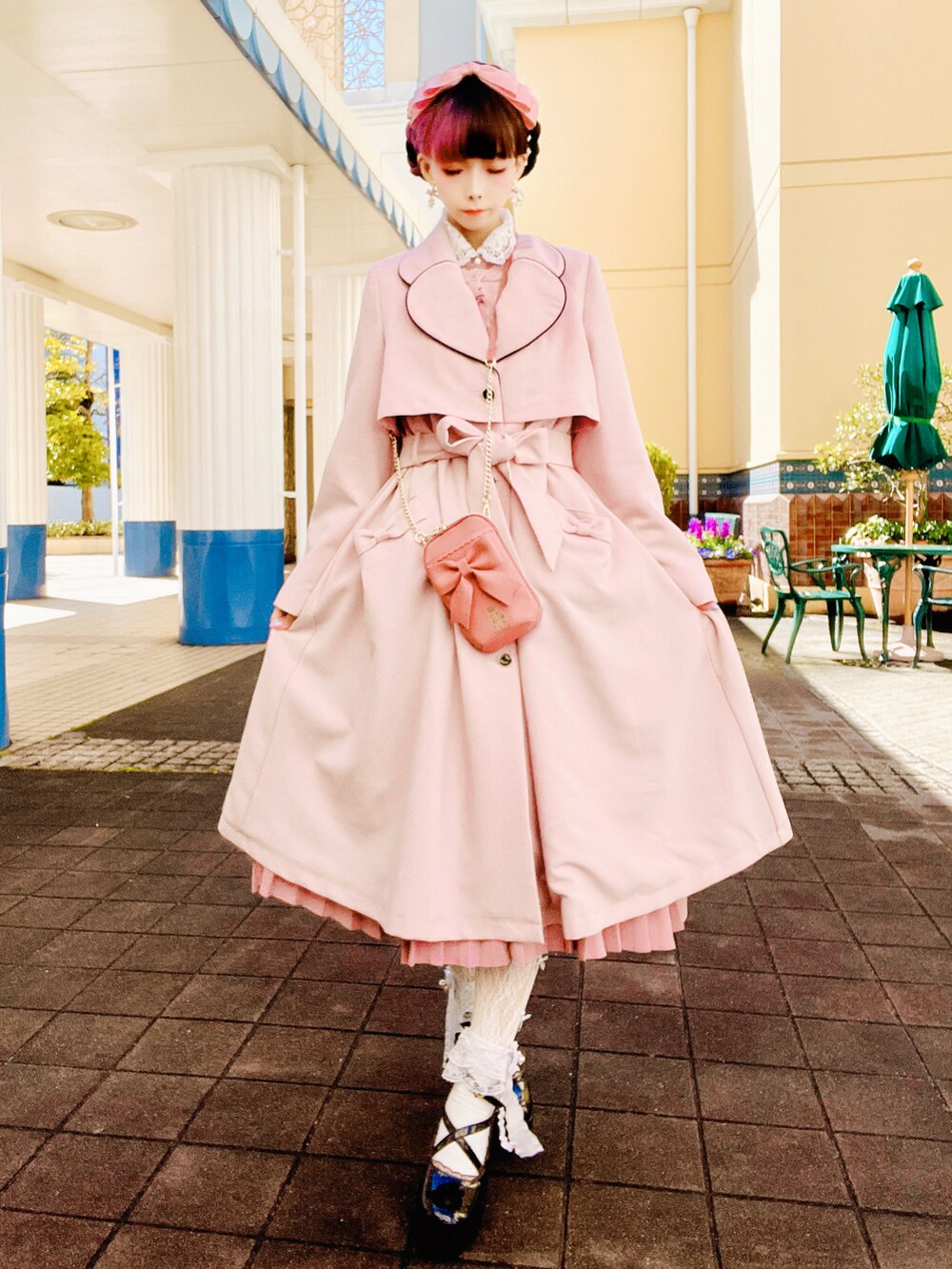 さえら【ヒスクローネ】薄いピンク フリル付きキャミ・ペチコート