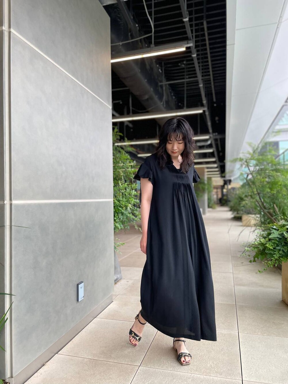 美品✨️カレンソロジー（Curensology） ラッフルカラーコクーンワンピース Curensology(カレンソロジー)/ラッフルカラーコクーンワンピースを使っ