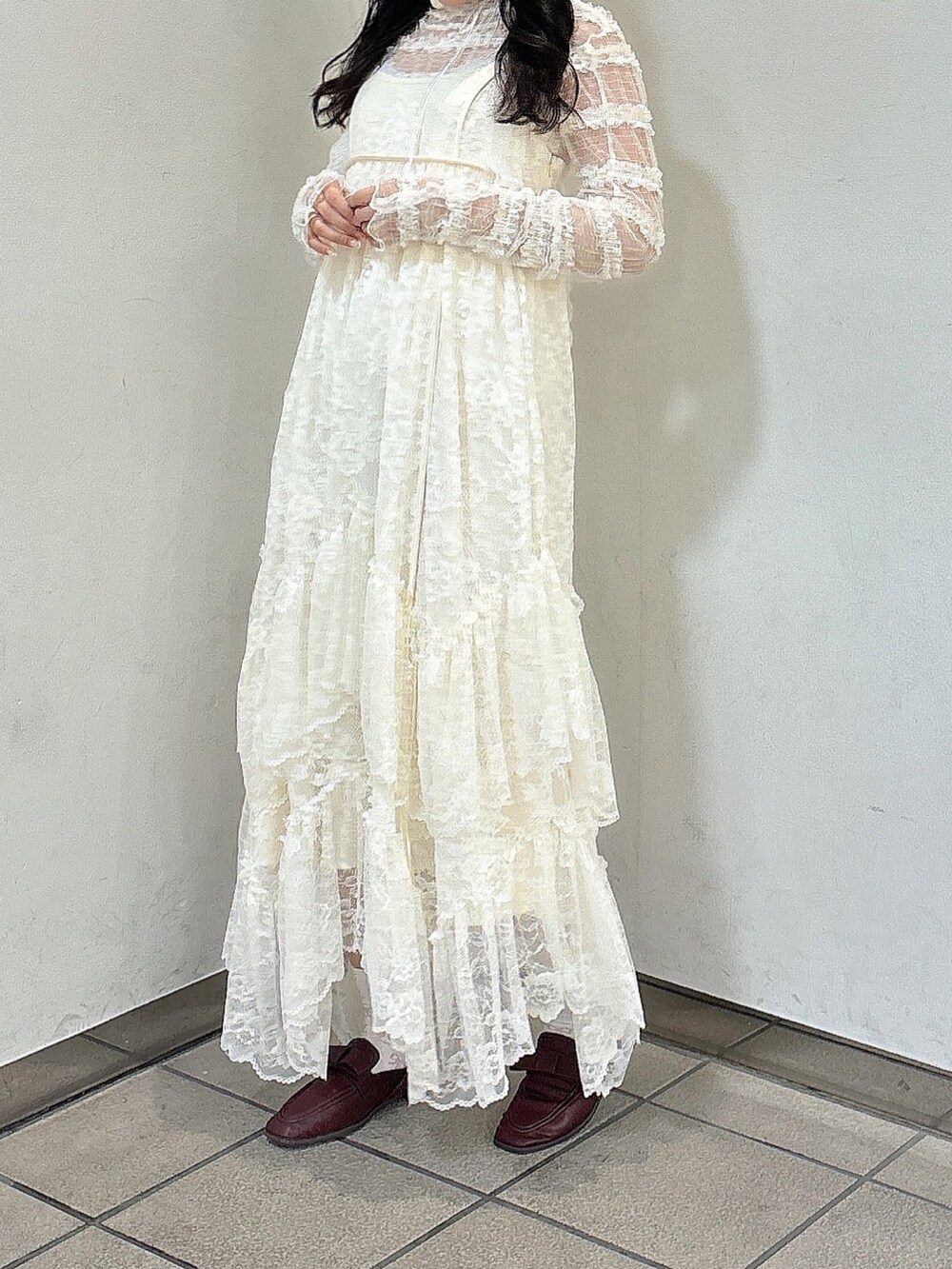 デコラティブレースキャミワンピ　誰か買ってー！ メリージェニー merry jenny デコラティブレースキャミワンピ