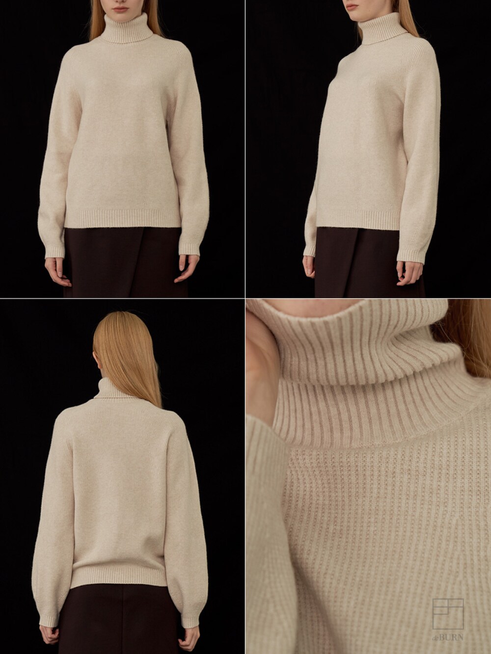 ベージュ系のニット/セーターを着用したレディースの冬コーディネートの5枚目の写真