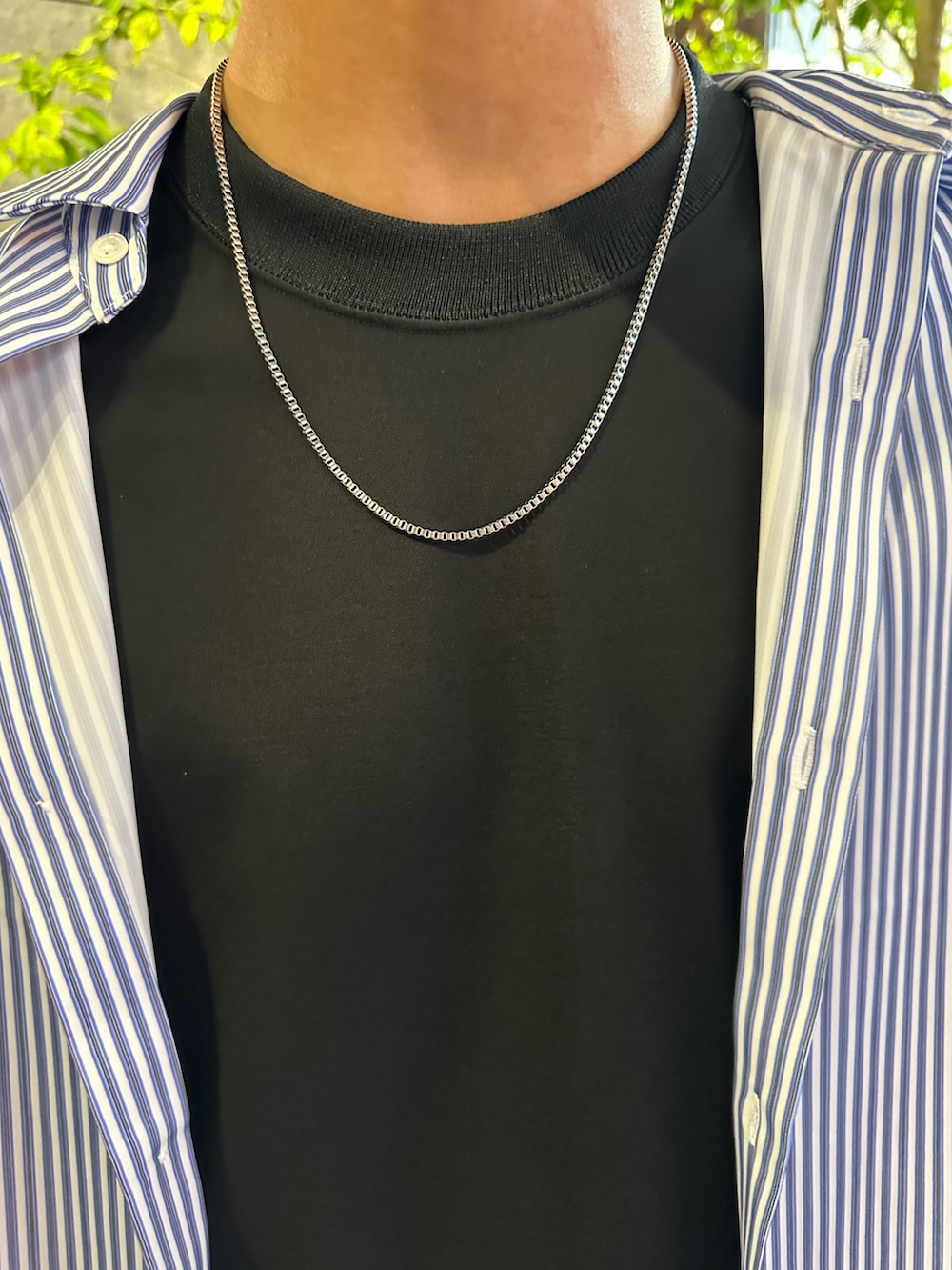 「夏コーデ、オーバーサイズ、メンズファッション、ワイドパンツ、キレイめ、フレアパンツ、ミュール」|「tk.TAKEO KIKUCHIのアソートヒールミュール(サンダル、ブラック系)」を使った、翔ちゃんさん(メンズ・170cm)の夏コーディネートの5枚目の写真