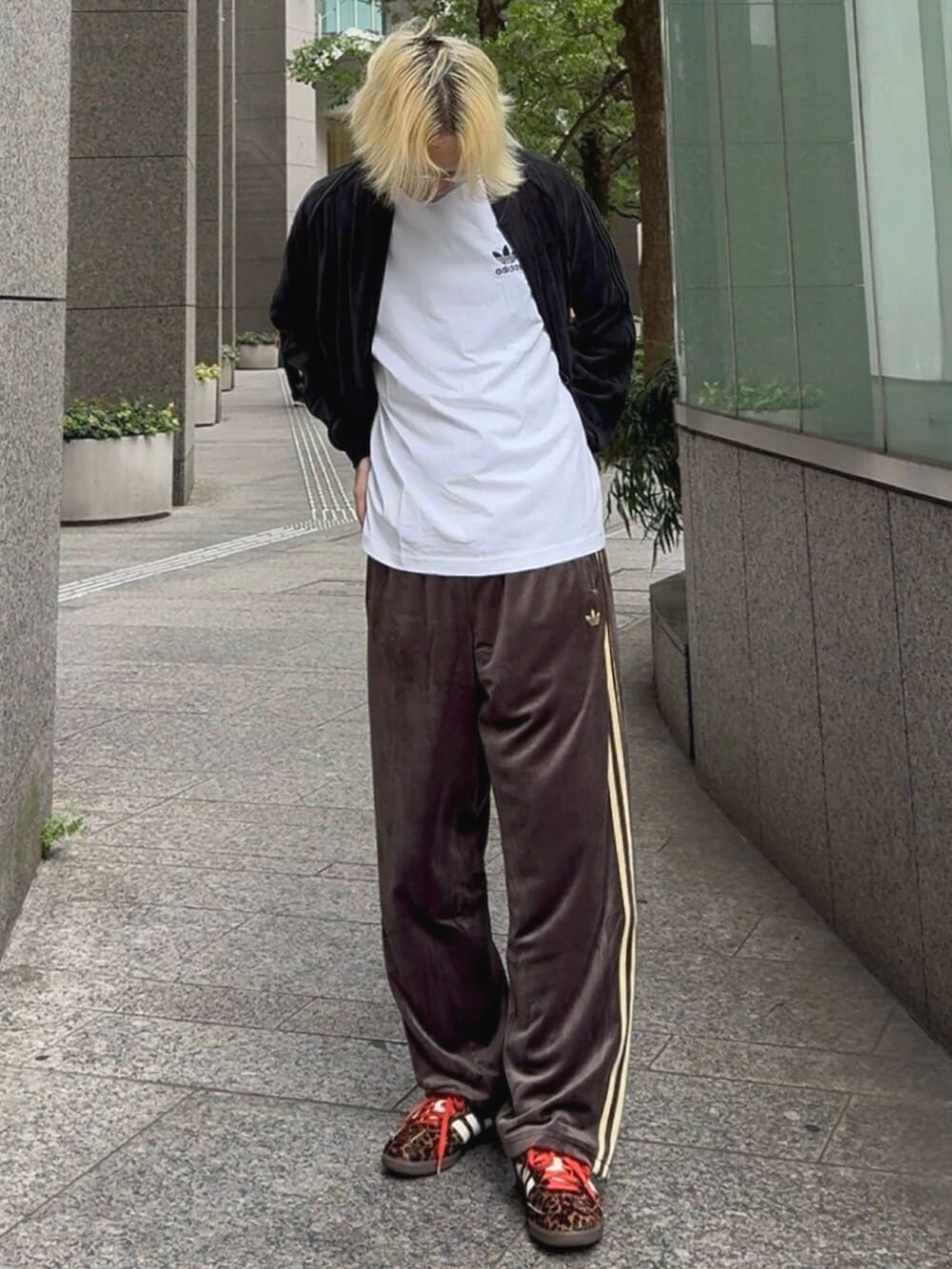 SST アディカラー ベロア トラックトップ、FB TP VELOUR / ファイヤー