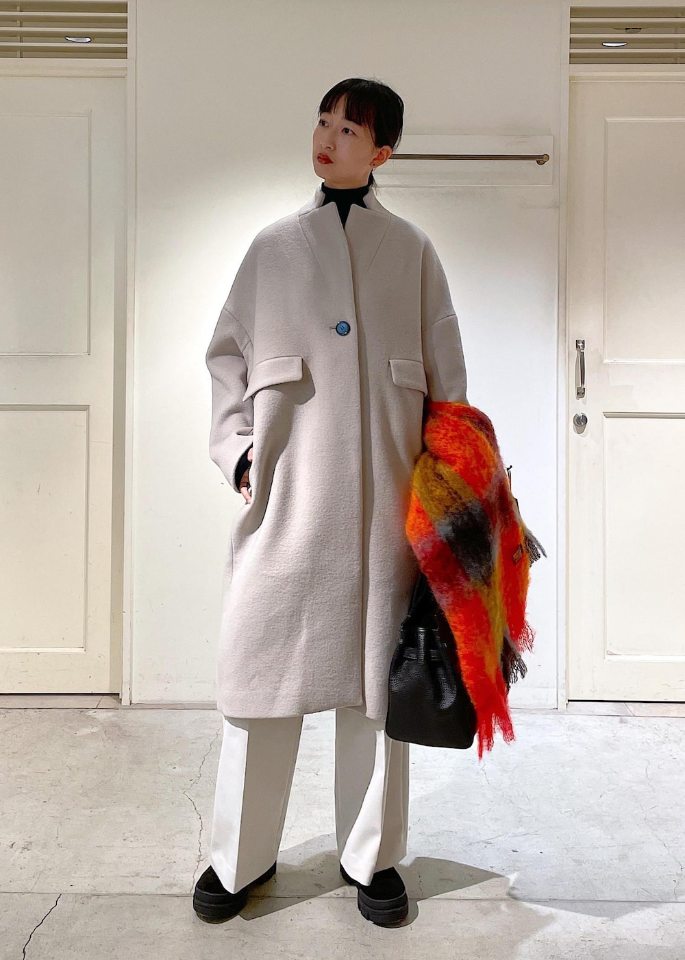 美品ほぼ未使用【salon adam et ropé】リネンライクロングコート 美品ほぼ未使用【salon adam et ropé】リネンライクロングコート