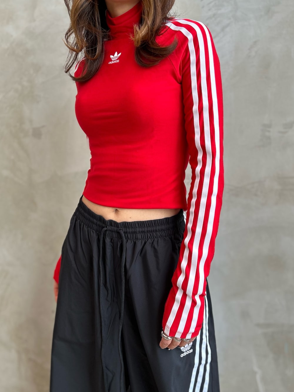 adidas 秋冬保温　セットアップ キルト長袖シャツ＆ボンディングスカート SST スカート / ロングスカート / アディダスオリジナルス