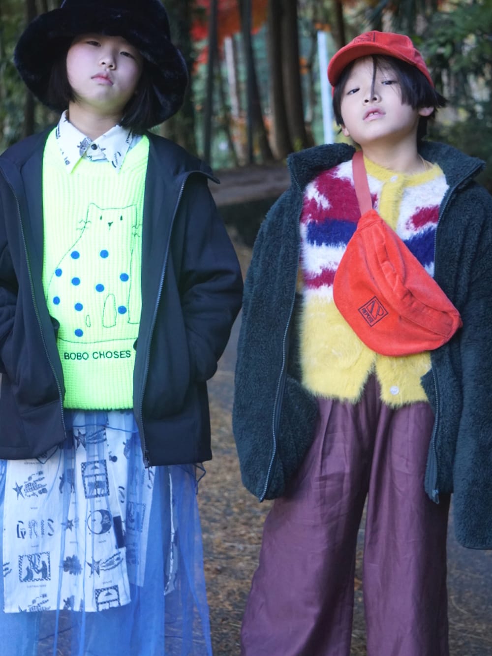「カジュアルコーデ、あったかコーデ、キッズファッション、UNIQLO、ユニクロ、ユニクロコーデ、フリース、セーター、カーディガン、シアー、デニム、パンツスタイル、バケットハット、キャップ、スニーカー」｜「UNIQLOのファーリーフリースフルジップジャケット（長袖）（その他アウター、グレー系）」を使った、MAN♡N / OKIさん（キッズ・134cm）の冬コーディネートの2枚目の写真