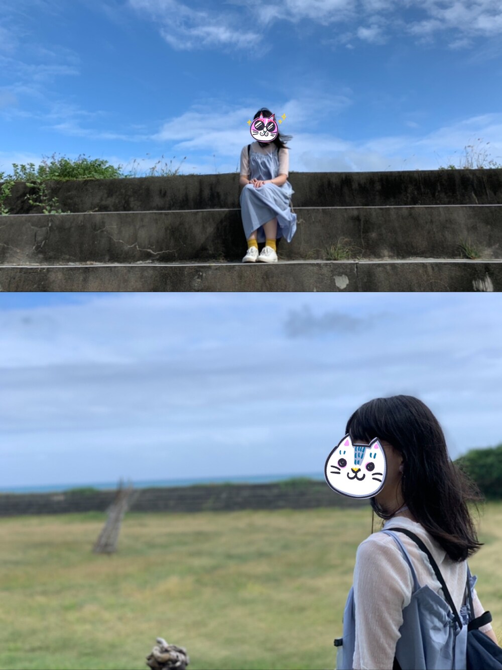「ootd、夏、summer、travel、夏コーデ、beach」｜「無印良品のアイテム（バックパック/リュック、ブルー系）」を使った、cleankeepさん（レディース・162cm）の春コーディネートの2枚目の写真