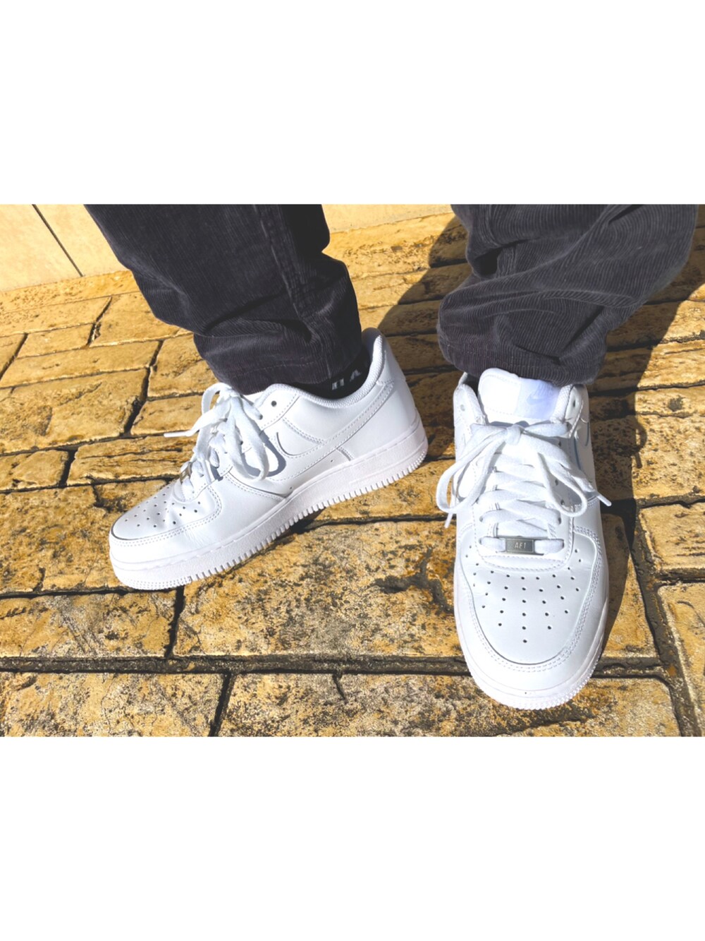 「boyish、fallstyle、autumn、street、HELLYHANSEN、HELLYHANSENANGLER、THENORTHFACE、corduroypants、NIKE、airforce1」｜「THE NORTH FACEのTHE NORTH FACE グラナムコードパンツ（パンツ、グレー系）」を使った、CHISATO.14さん（レディース・169cm）の秋コーディネートの2枚目の写真
