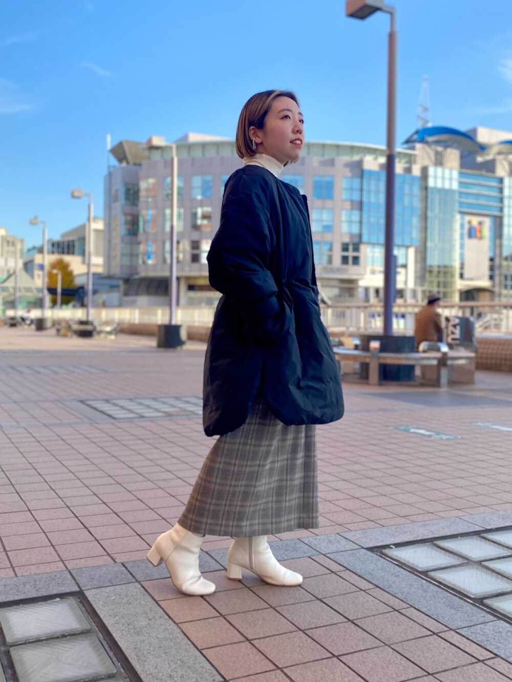 Akari Yasuiさんの「ウォッシャブルライトダウンコート（NOLLEY’S）」を使ったコーディネートの2枚目の写真