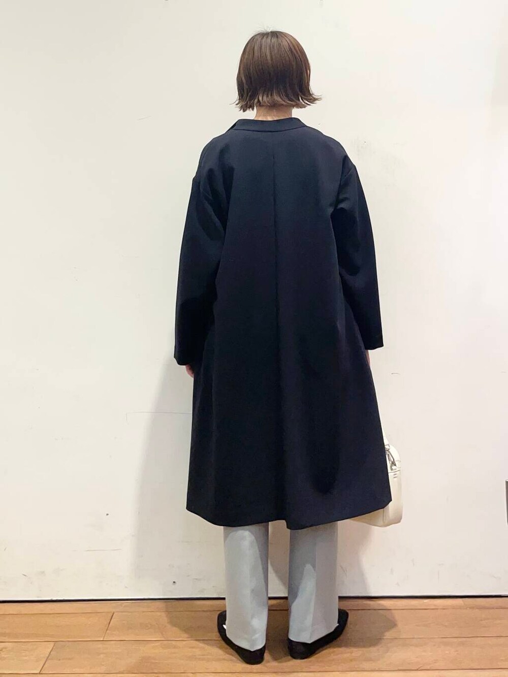 「大人カジュアル、urbanresearchdoors、ママコーデ、アーバンリサーチドアーズ、doors、低身長コーデ、30代、ママファッション、春カラーコーデ、キレイめカジュアル」｜「RODE SKOの『MADE IN JAPAN』スクエアトゥローファー（ローファー、ブラック系）」を使った、urd_nanakoさん（レディース・154cm）の春コーディネートの4枚目の写真