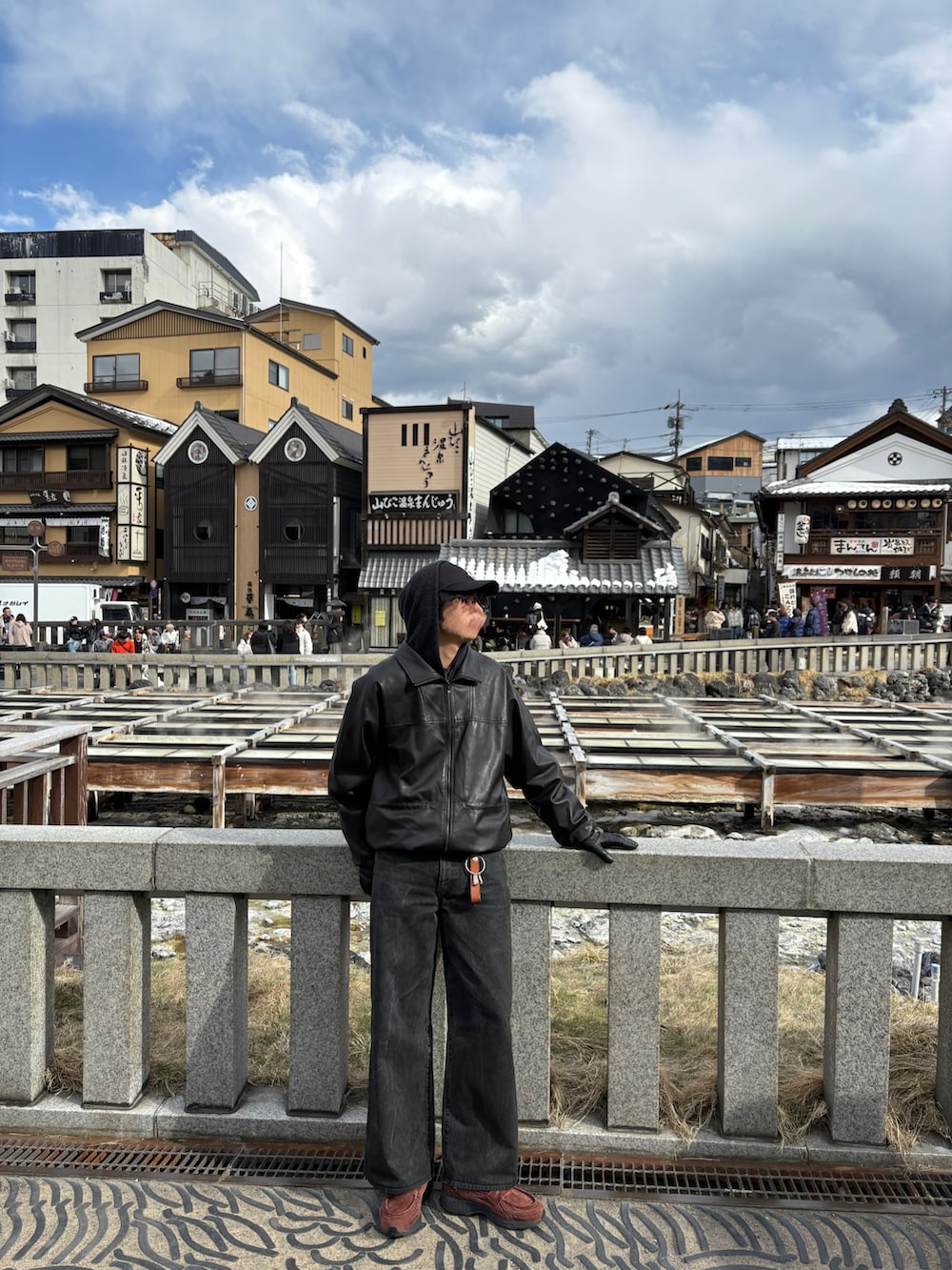 ひらひらさんの「GOAT LEATHER TECH BLOUSON（LIDNM）」を使ったコーディネートの3枚目の写真