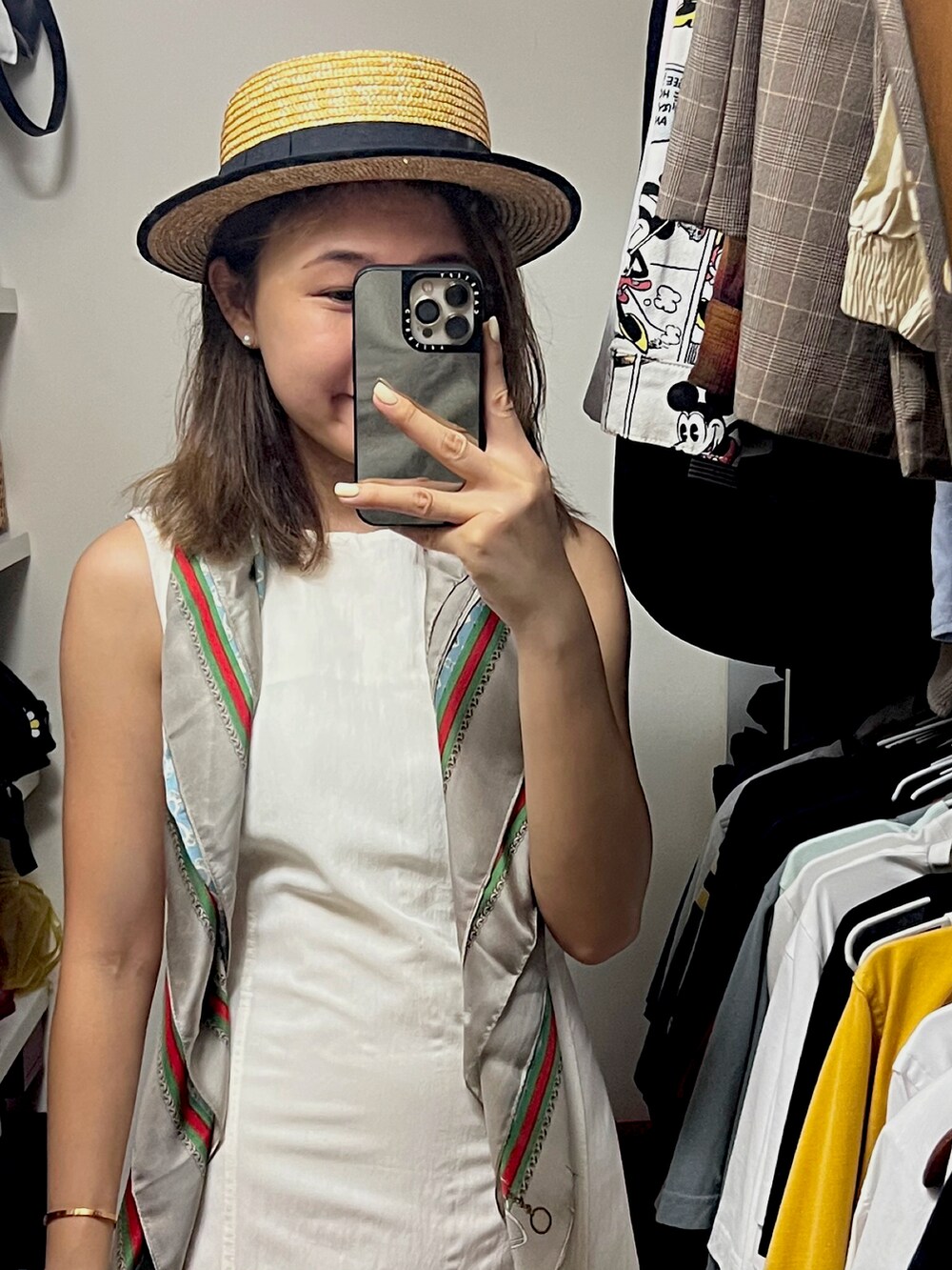 「ZARA KIDSのアイテム（ハット、ベージュ系）」を使った、stepthelook さん（レディース・163cm）の夏コーディネートの2枚目の写真