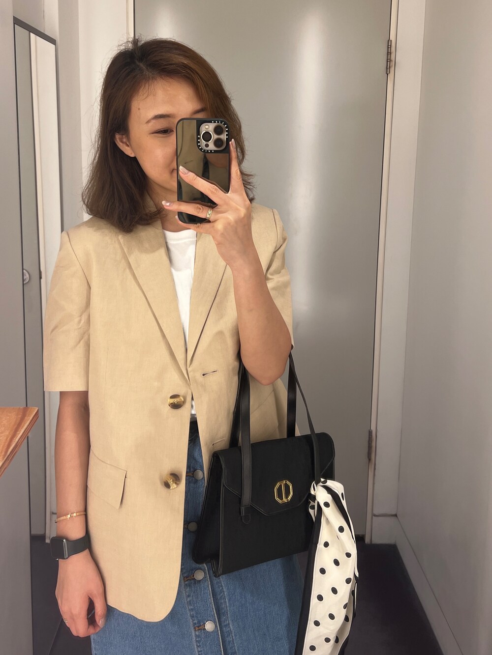 「オトナ女子、夏コーデ、ootd、夏ファッション」｜「COSのアイテム（テーラードジャケット、ベージュ系）」を使った、stepthelook さん（レディース・163cm）の夏コーディネートの2枚目の写真