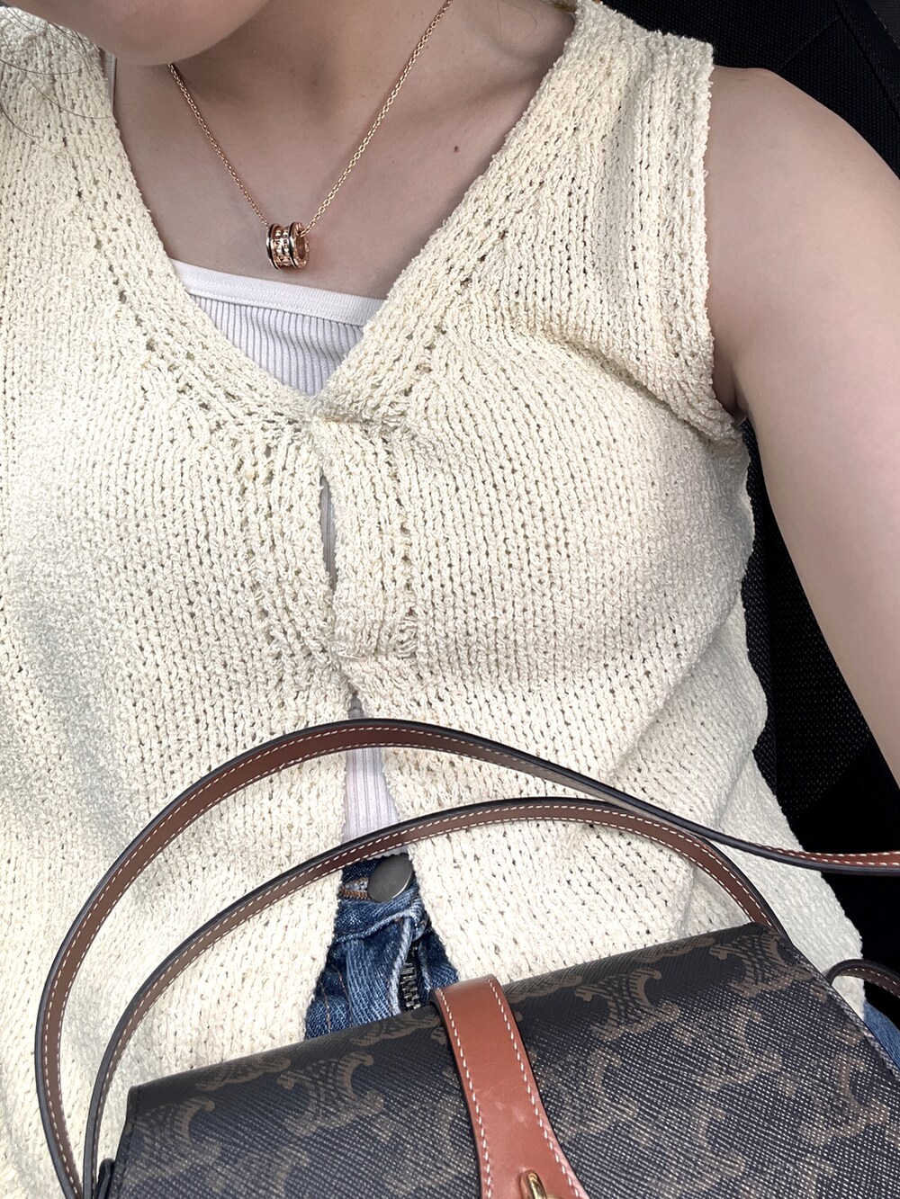 「夏コーデ、初夏コーデ、ootd、working style」｜「StepForwardStyleのアイテム（ニット/セーター、イエロー系）」を使った、stepthelook さん（レディース・163cm）の夏コーディネートの2枚目の写真