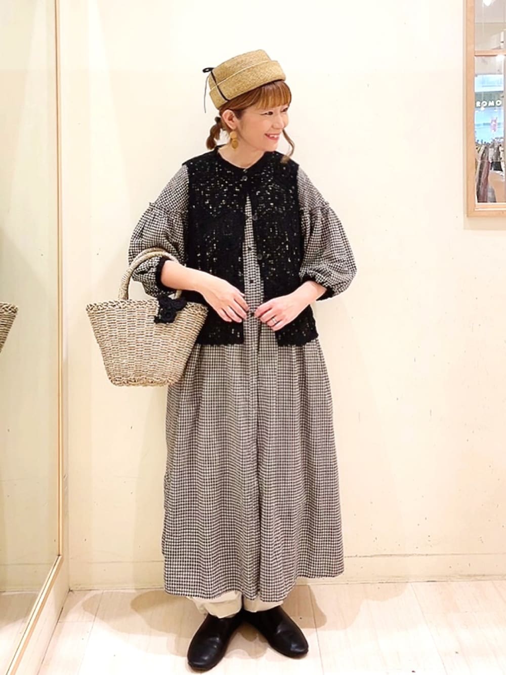 初秋♫全部サマンサモスモス トラッドコーデ　3点セット やまペイ｜Samansa Mos2のワンピースを使ったコーディネート - WEAR