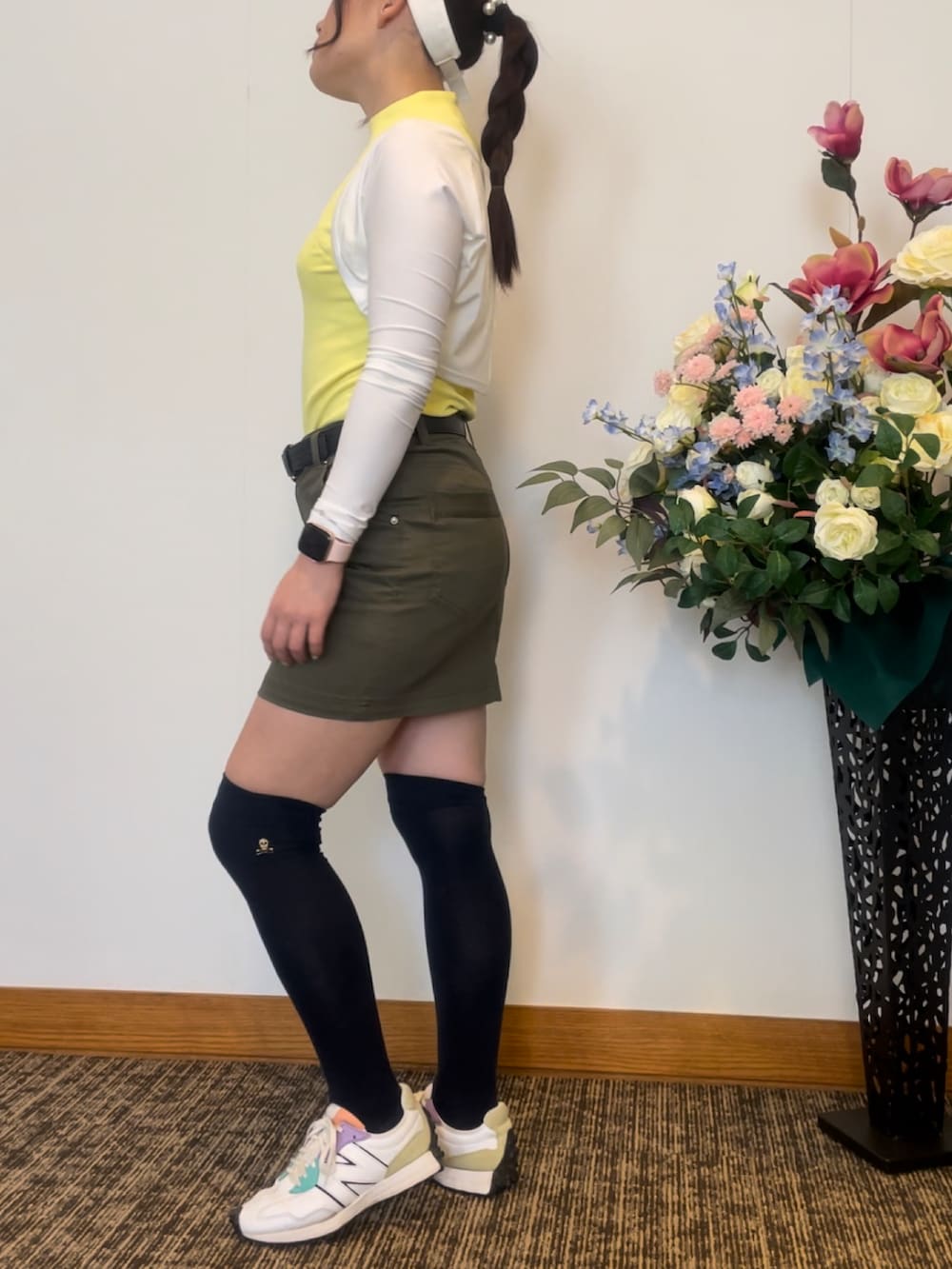 「ゴルフ、ゴルフウェア、ゴルフコーデ、ゴルフ女子」｜「JUN&ROPE'のアイテム（スカート、その他）」を使った、qurocheさん（レディース・156cm）の夏コーディネートの2枚目の写真