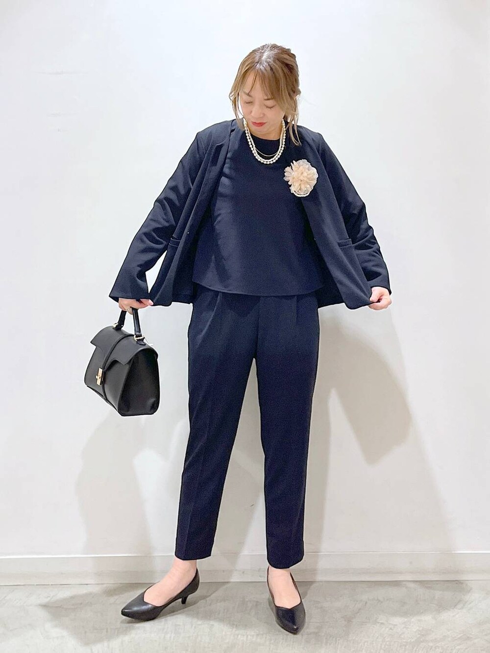 スゴラクストレッチブラウス＊パンツセット/218099を使った人気