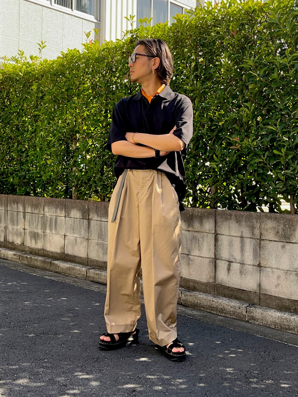 【センタープレスが取れない】極 エバークリースチノイージースラックス PUBLIC TOKYO（パブリックトウキョウ）の「【センタープレスが