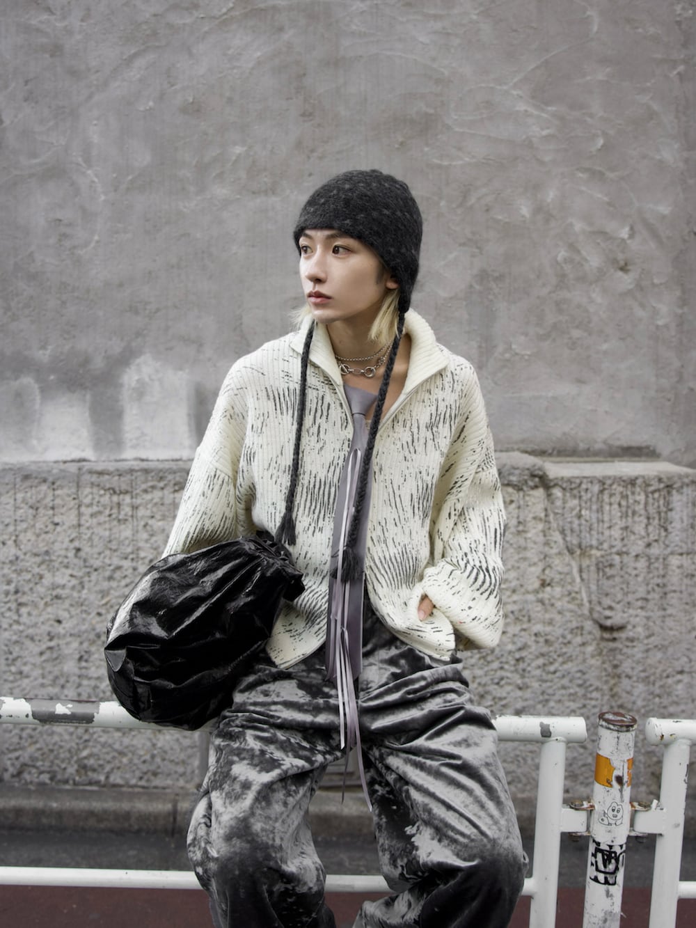 Crash velour wide flare pants / クラッシュベロアワイドフレアパンツ