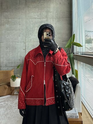 Fake suede western studs jacket / フェイクスエードウエスタン