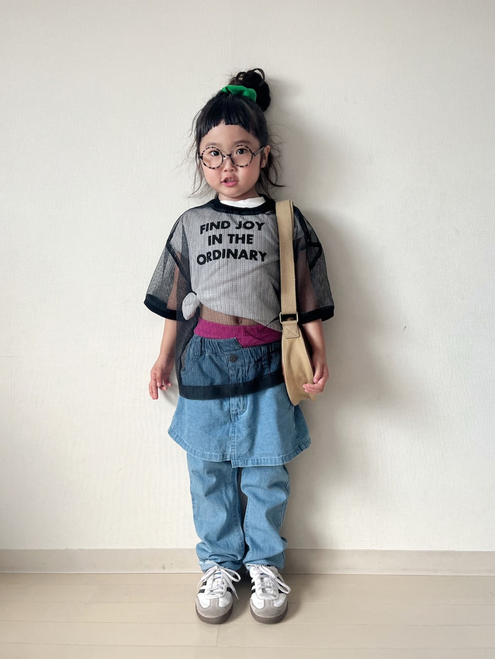 「CIAOPANIC TYPYの【KIDS】デニムスカパン(デニムパンツ、ブルー系)」を使った、* 𝚝𝚘𝚛𝚒𝚌𝚘𝚝*さん(キッズ・100cm)の夏コーディネートの5枚目の写真