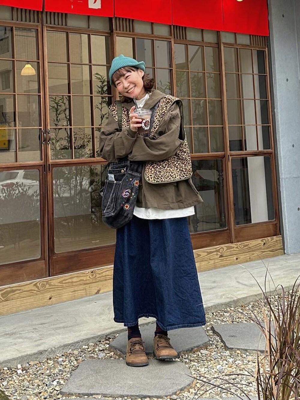 「低身長、冬のコーデ、穿搭、秋冬、outfit」｜「BIRKENSTOCKのアイテム（シューズ、ブラウン系）」を使った、Yuさん（レディース・158cm）の冬コーディネートの3枚目の写真