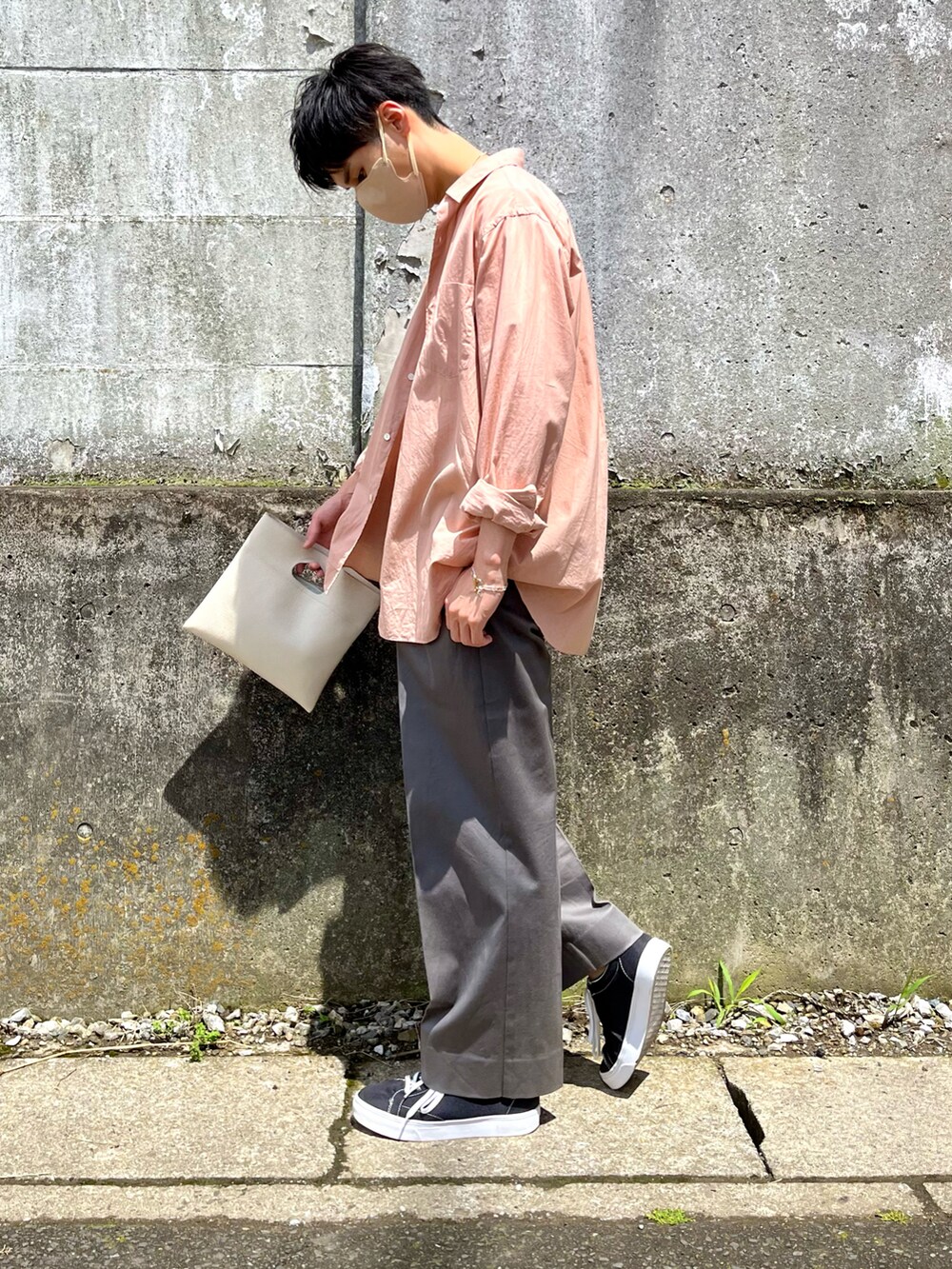 最終値引き！COMOLI ブロード　シャツ　サンドピンク 最終値引き！COMOLI ブロード シャツ サンドピンク