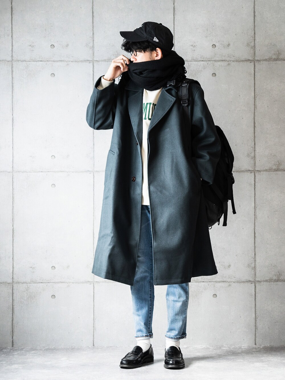 しゅんたろー｜EMMA CLOTHESのチェスターコートを使ったコーディネート
