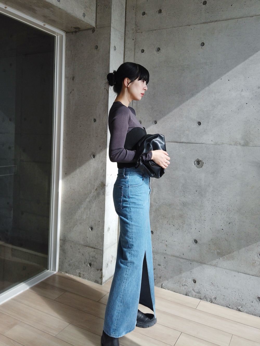 H デニムスリットロングスカート　H BEAUTY&YOUTH H BEAUTY&YOUTH UNITED ARROWS（エイチビューティーアンドユース