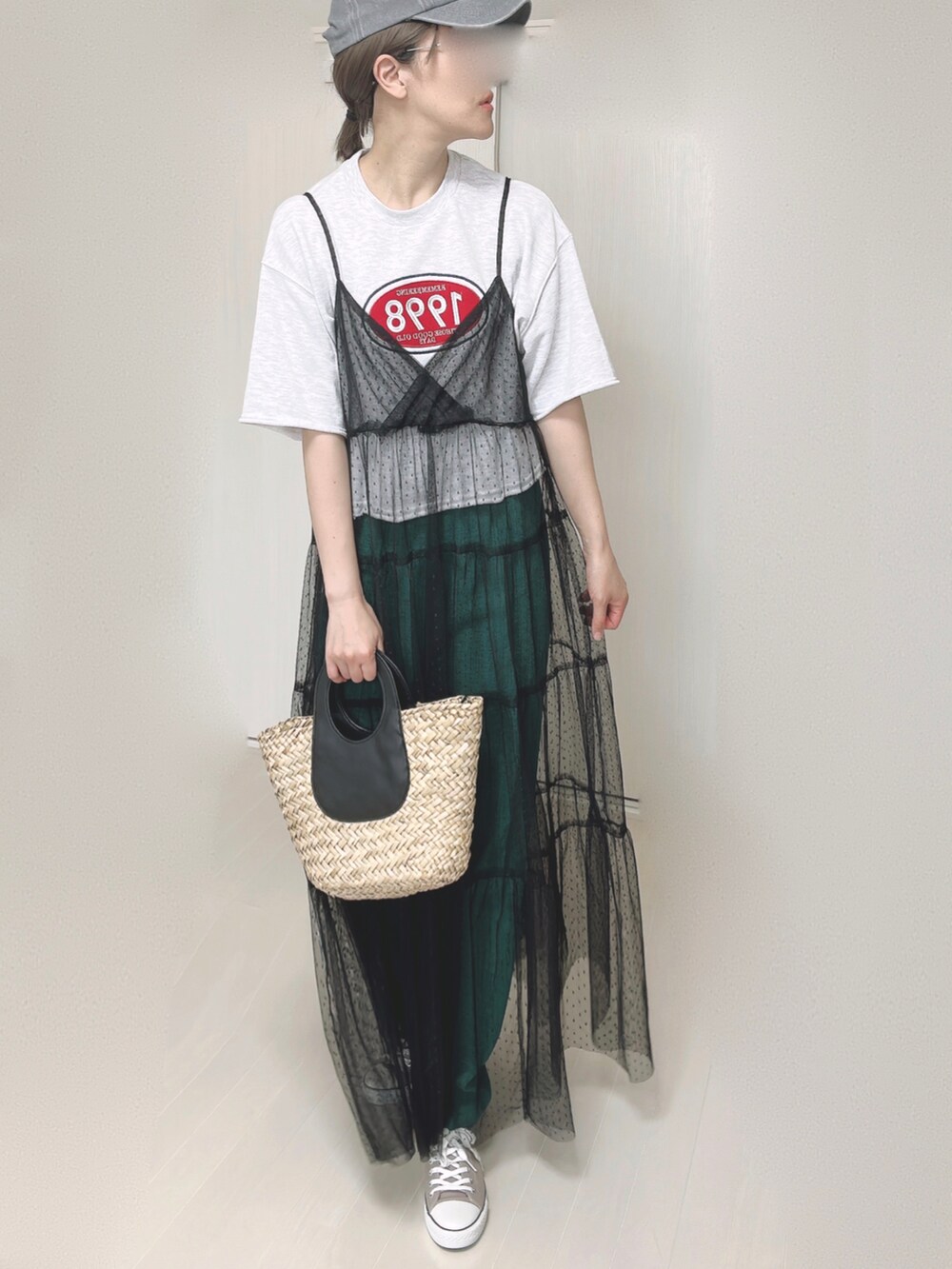 グリーン系のその他パンツを着用したレディースの夏コーディネートの4枚目の写真