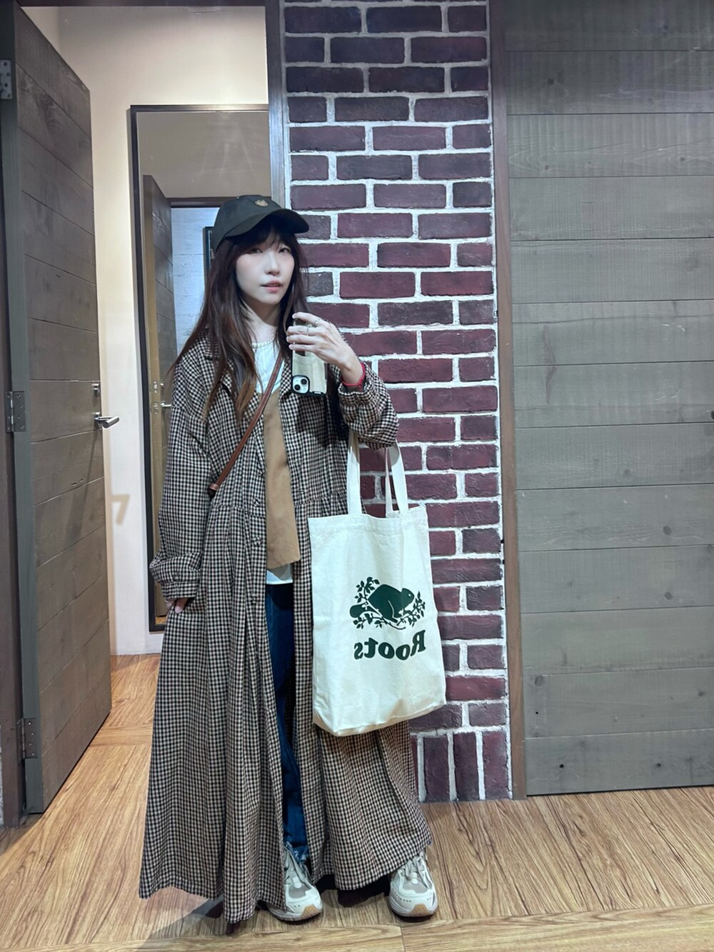 「ootd、オトナ女子、秋先取りコーデ」｜「Fjallraven Kankenのアイテム（キャップ、グリーン系）」を使った、ドドちゃんさん（レディース・148cm）の秋コーディネートの2枚目の写真