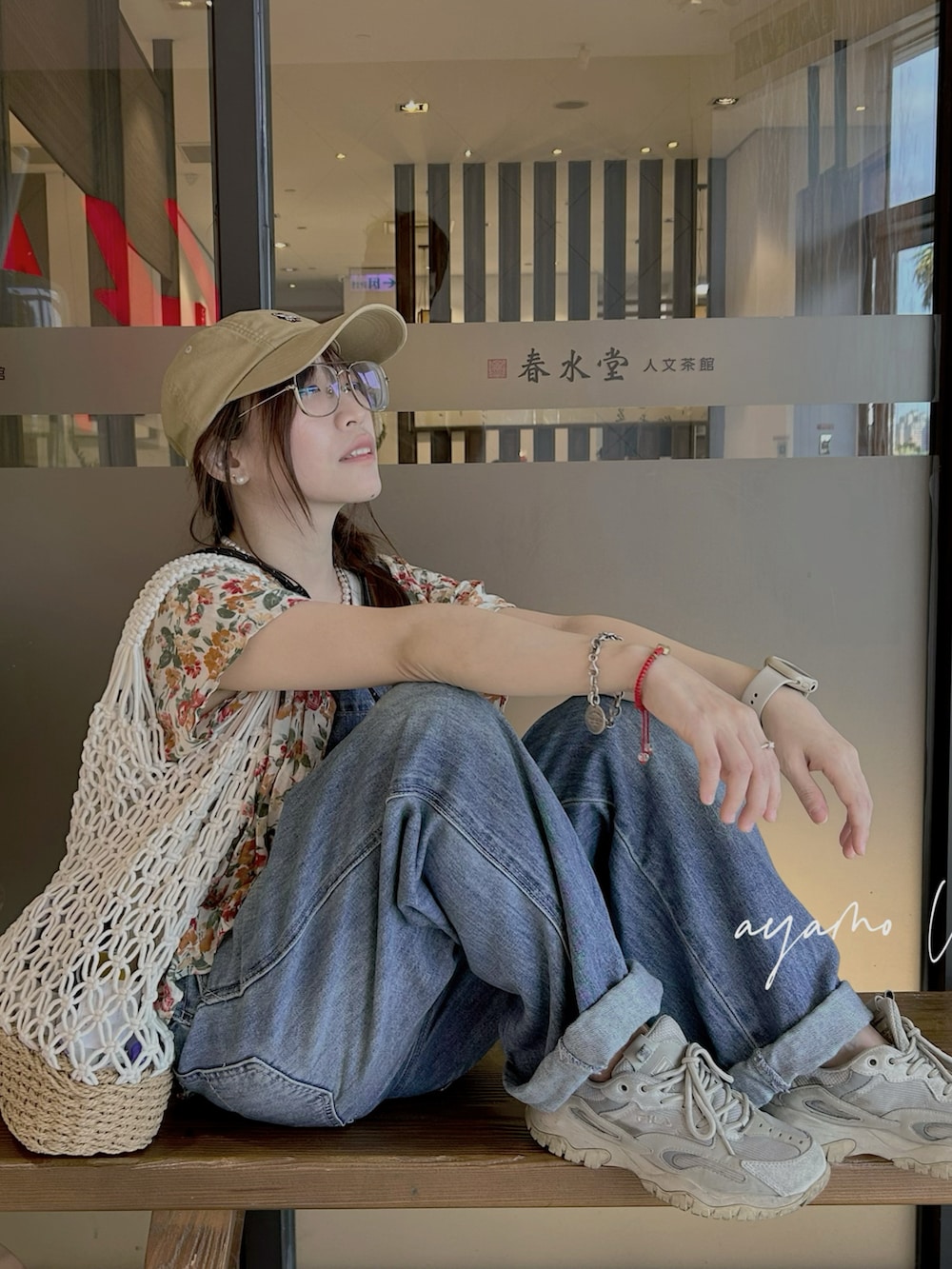 「ootd、夏コーデ」｜「Samansa Mos2のアイテム（サロペット/オーバーオール、ブルー系）」を使った、ドドちゃんさん（レディース・148cm）の夏コーディネートの2枚目の写真
