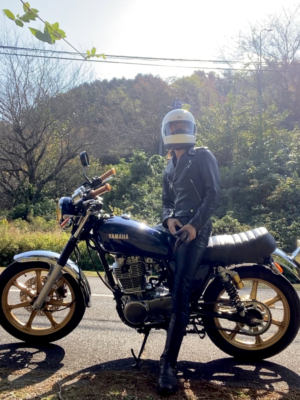 「秋のコーデ、黒、ブーツ、ライダース、ロングブーツ、レザージャケット、レザーパンツ、カジュアル」｜「TODAYFULのTODAYFUL(トゥディフル) "Leather Riders Jacket" レザーライダースジャケット （ライダースジャケット、ブラック系）」を使った、shin5netさん（メンズ・167cm）の秋コーディネートの2枚目の写真