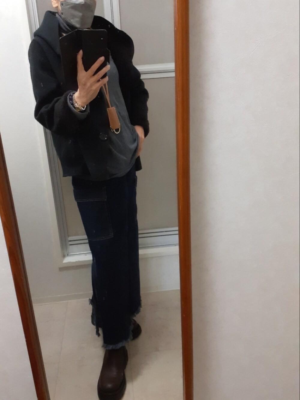 「LA MER COLLECTIONSのアイテム（トップス、グレー系）」を使った、ribenjicyanさん（レディース・154cm）の春コーディネートの2枚目の写真