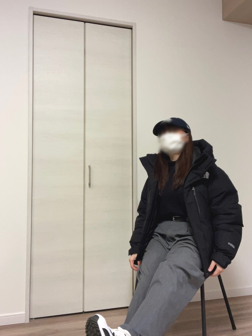 「大人カジュアル、冬のコーデ、プチプラコーデ、今日のコーデ、ユニクロコーデ、ノースフェイス、バルトロライトジャケット、低身長コーデ」｜「THE NORTH FACEの＜THE NORTH FACE＞ BALTRO LIGHT JACKET/アウター（ダウンジャケット/コート、ブラック系）」を使った、Mayumuuさん（レディース・154cm）の冬コーディネートの2枚目の写真