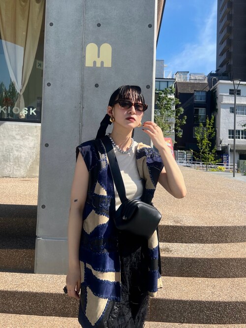 良品 24SS ＜6(ROKU)＞ブロックメッシュ フリンジ パンツ 6（ロク）の