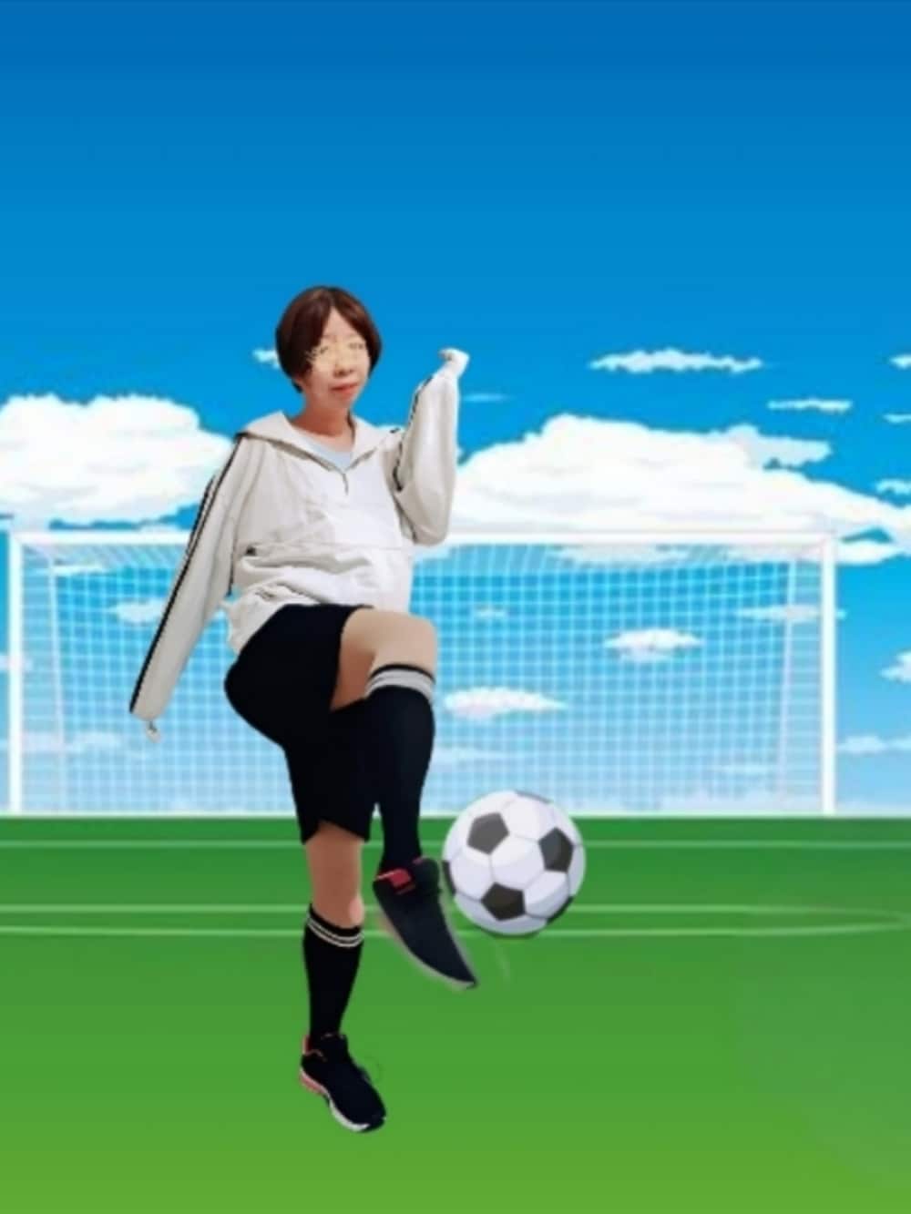 「バレーボール、なりきりフェス、スウェット、パーカー、ハーフパンツ」｜「なりきりフェスのアイテム（雑誌、その他）」を使った、🍠ゆみっつ🍠さん（レディース・173cm）の春コーディネートの2枚目の写真